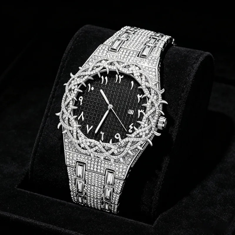 ساعة يد رجالية فاخرة مرصعة بال - مراجعة Luxury Watch Iceberg وسعره